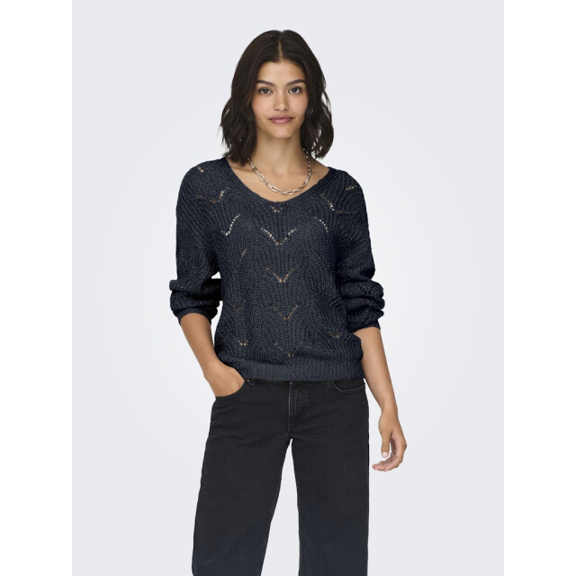 Jacqueline de Yong Jdybadut ls v-neck struc glitt pull knt - 4219.30.0006 large