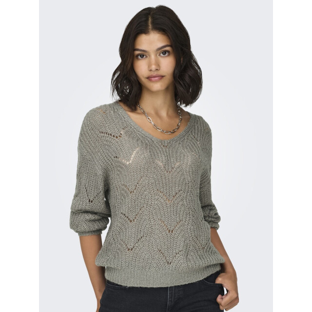 Jacqueline de Yong Jdybadut ls v-neck struc glitt pull knt melee 4219.87.0008 large