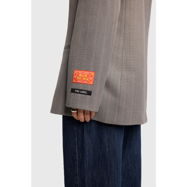Alix The Label 2508440338 ladies woven classy grandad blazer 2508440338 ladies woven classy grandad blazer large
