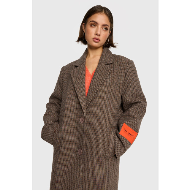 Alix The Label 2508508325 ladies woven checked coat 2508508325 ladies woven checked coat large