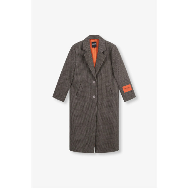 Alix The Label 2508508325 ladies woven checked coat 2508508325 ladies woven checked coat large