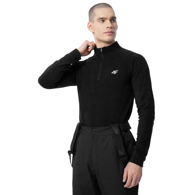 4F Heren fleece sweatshirt met kwart ritssluiting UTPP3500_black large