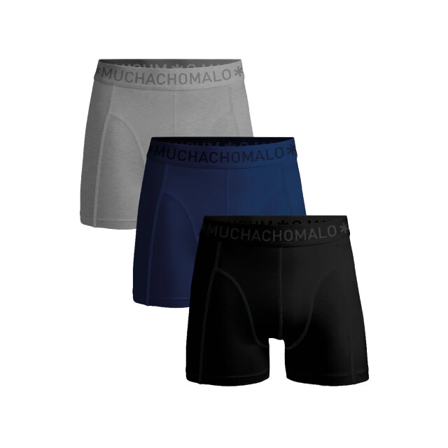 Muchachomalo Heren 3-pack light cotton U-LCSOLID1010-86 large