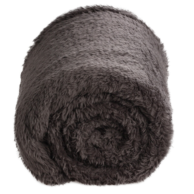 DoubleDry Teddy fleece deken ultrazacht 130x170 antraciet 2825969 large