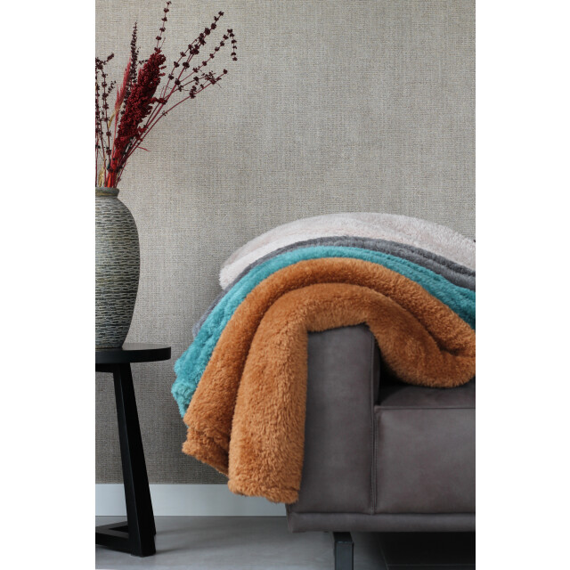 DoubleDry Teddy fleece deken ultrazacht 130x170 antraciet 2825969 large