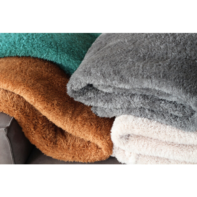 DoubleDry Teddy fleece deken ultrazacht 130x170 groen 2825972 large