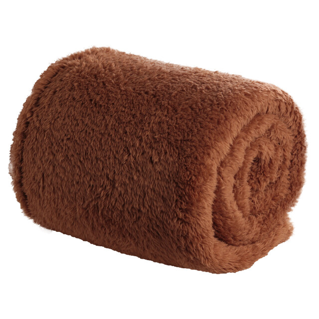 DoubleDry Teddy fleece deken ultrazacht 130x170 camel 2825971 large