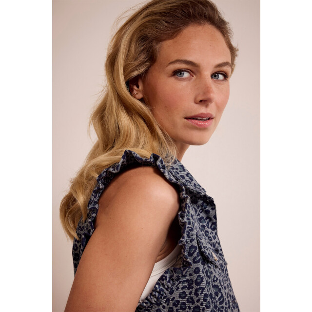 Tramontana Gilet blue denim C06-17-801-005003 large