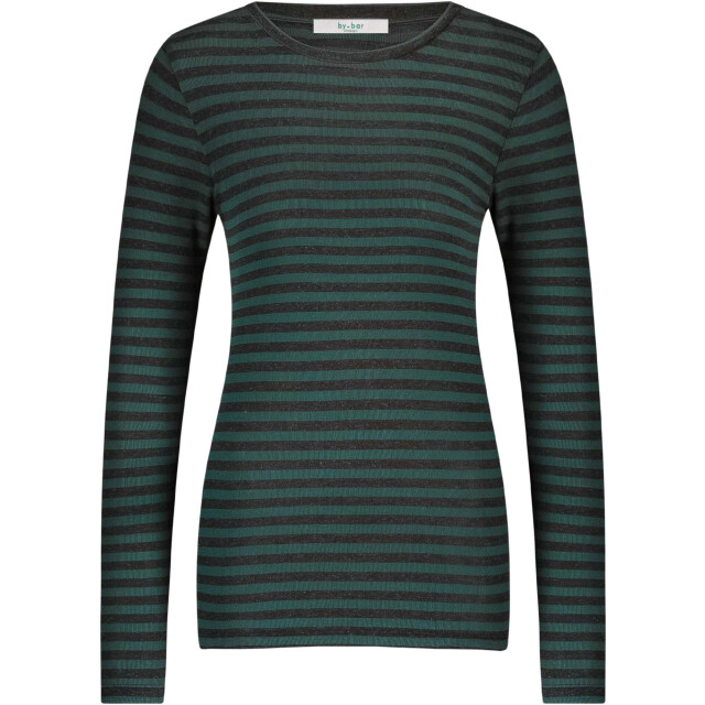 By-Bar Amsterdam Basic longsleeve stripe top dried basil 25511018-475 large