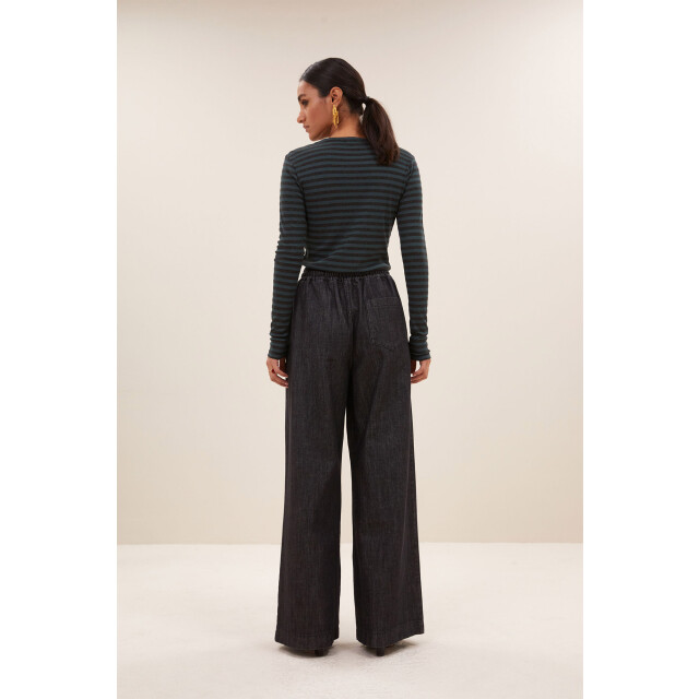 By-Bar Amsterdam Basic longsleeve stripe top dried basil 25511018-475 large