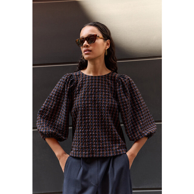 By-Bar Amsterdam Jet check blouse little check 25512028-1615 large