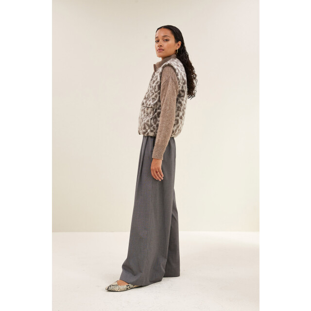 By-Bar Amsterdam Maggie sleeveless leo jacket leopard print 25519012-790 large