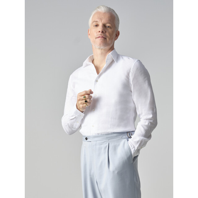 Dutch Dandies Arno kantelberg linnen overhemd met lange mouwen 089031-001-43 large