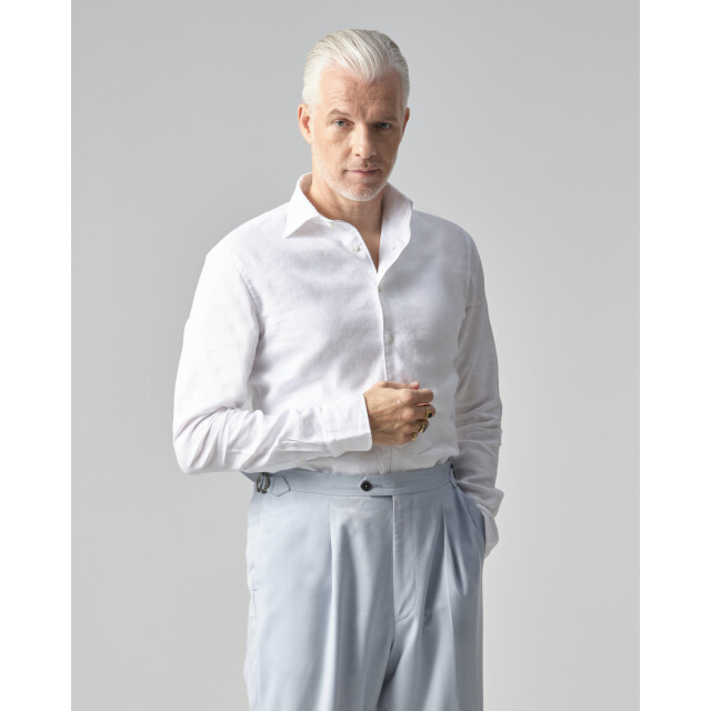 Dutch Dandies Arno kantelberg linnen overhemd met lange mouwen 089031-001-43 large