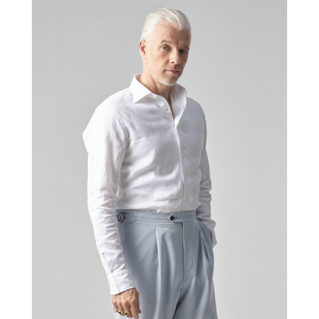 Dutch Dandies Arno kantelberg linnen overhemd met lange mouwen 089031-001-43 large