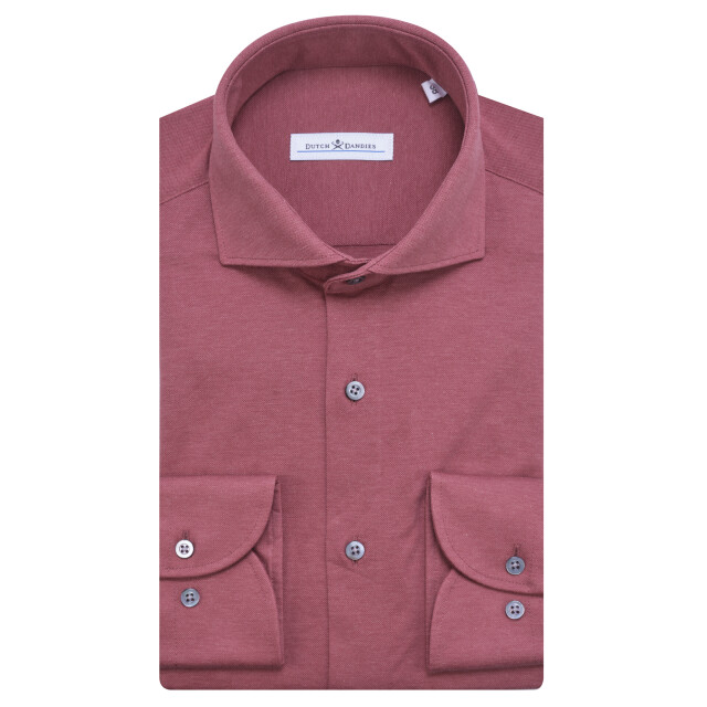 Dutch Dandies Knitted slim fit overhemd met lange mouwen 071718-004-40 large