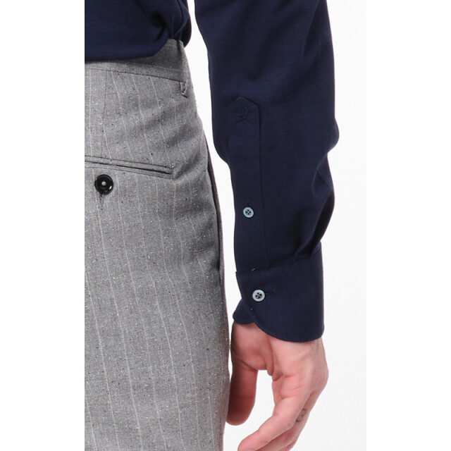 Dutch Dandies Knitted slim fit overhemd met lange mouwen 053080-001-42 large