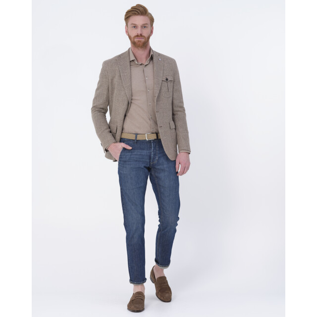 Dutch Dandies Knitted slim fit overhemd met lange mouwen 071718-001-40 large