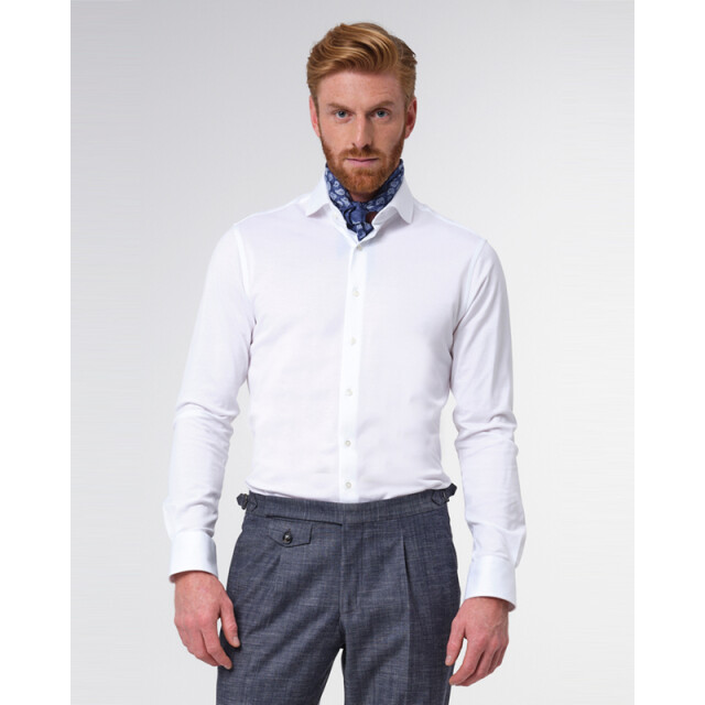 Dutch Dandies Knitted slim fit overhemd met lange mouwen 053083-001-44 large
