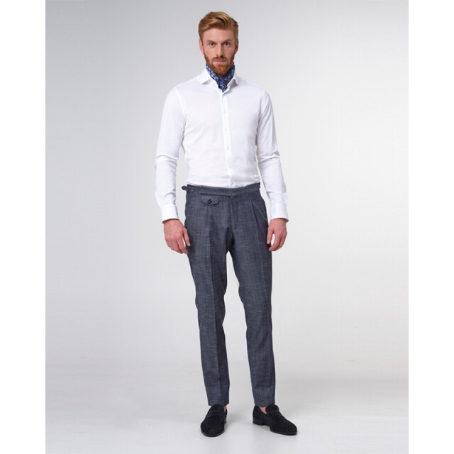 Dutch Dandies Knitted slim fit overhemd met lange mouwen 053083-001-44 large