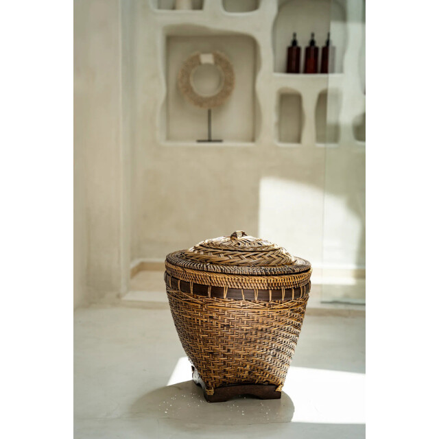 Bazar Bizar The colonial storage basket natural brown l BAGE013NBr-L large