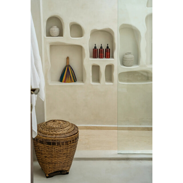 Bazar Bizar The colonial storage basket natural brown m BAGE013NBr-M large