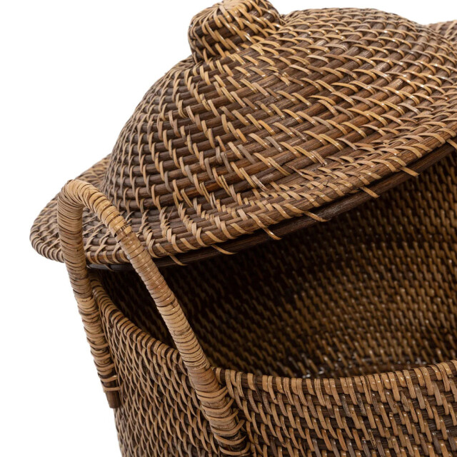 Bazar Bizar The colonial handles basket natural brown BAGE017NBr large