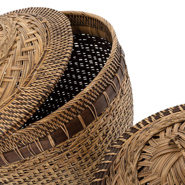 Bazar Bizar The colonial storage basket natural brown l BAGE013NBr-L large