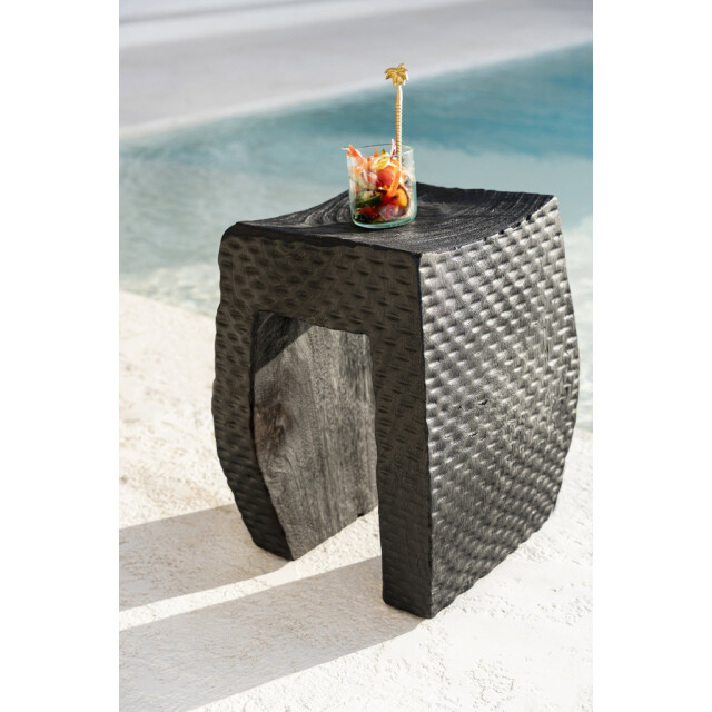 Bazar Bizar The montano stool black JANAF005B large