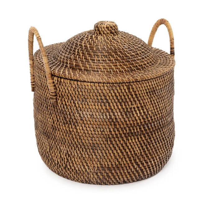Bazar Bizar The colonial handles basket natural brown BAGE017NBr large