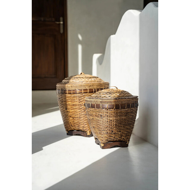 Bazar Bizar The colonial storage basket natural brown l BAGE013NBr-L large