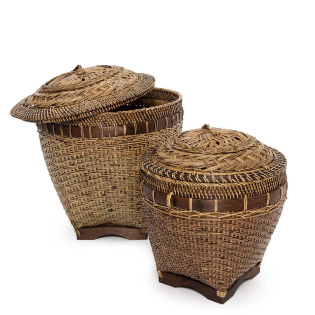 Bazar Bizar The colonial storage basket natural brown l BAGE013NBr-L large