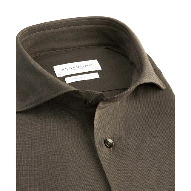 Profuomo Japanese knitted overhemd met lange mouwen 090483-001-40 large