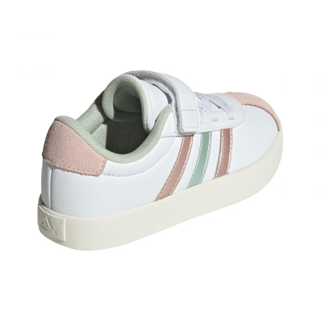 Adidas Kinderen/kinderen vl court 3.0 suède trainers UTPP6002_whitepinkgreen large