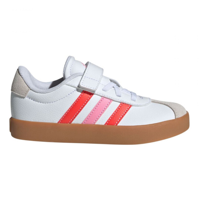 Adidas Kinderen/kinderen vl court 3.0 suède trainers UTPP6002_whitepinkgreen large