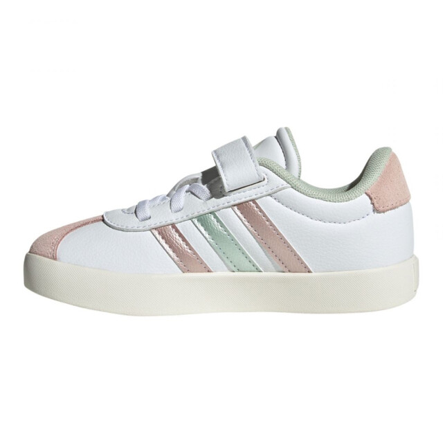 Adidas Kinderen/kinderen vl court 3.0 suède trainers UTPP6002_whitepinkgreen large