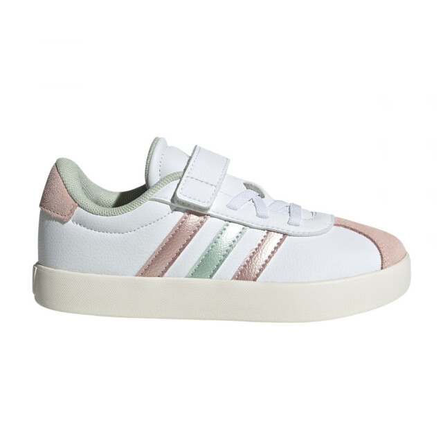 Adidas Kinderen/kinderen vl court 3.0 suède trainers UTPP6002_whitepinkgreen large
