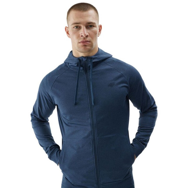4F Heren waw24tfswm404 quick dry regular training full zip hoodie UTPP4444_navyblue large