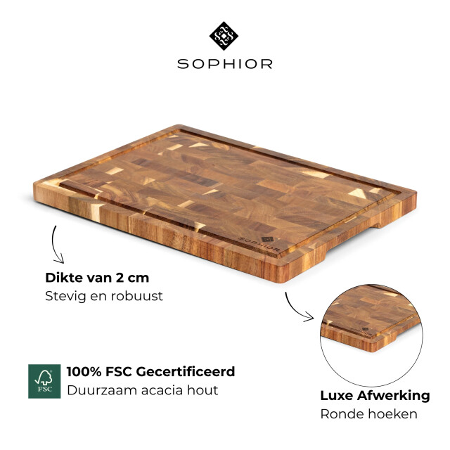 Sophior Snijplank van acacia hout kopshout 3201961 large