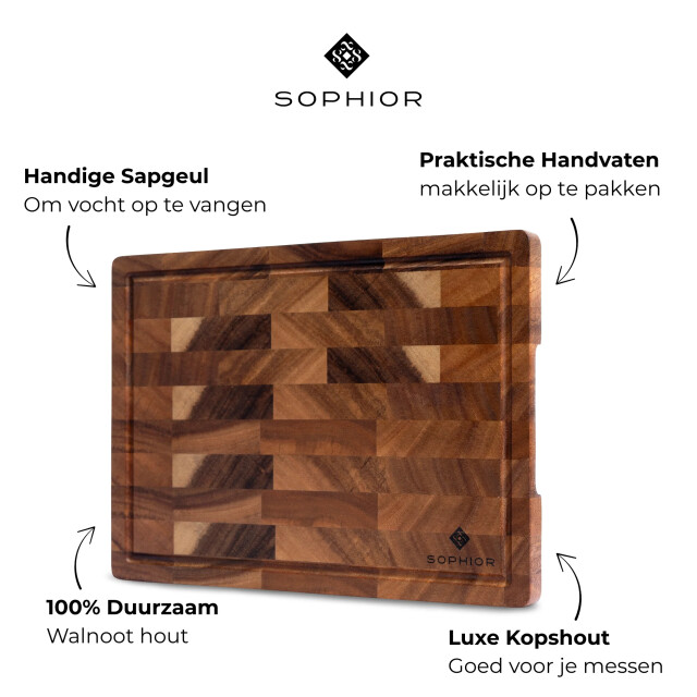 Sophior Snijplank van walnoot hout 3201959 large