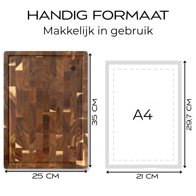 Sophior Snijplank van acacia hout kopshout 3201961 large