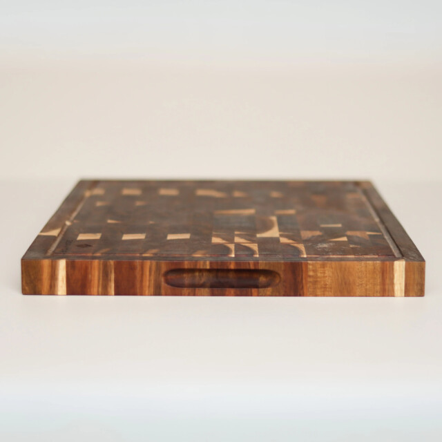 Sophior Hakblok van acacia hout met sapgeul 3201957 large