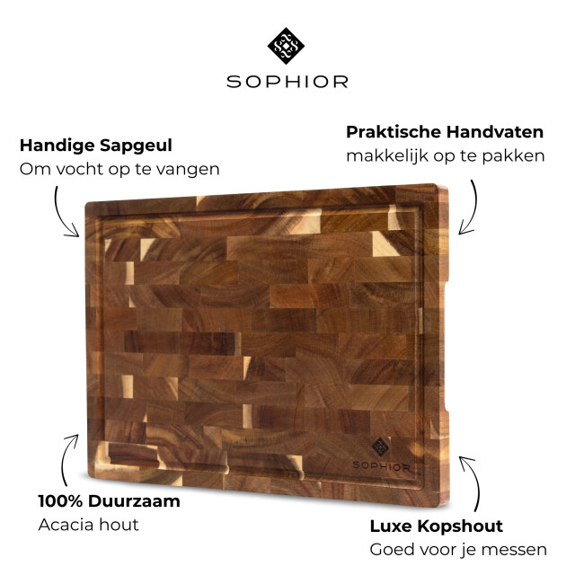 Sophior Snijplank van acacia hout kopshout 3201961 large