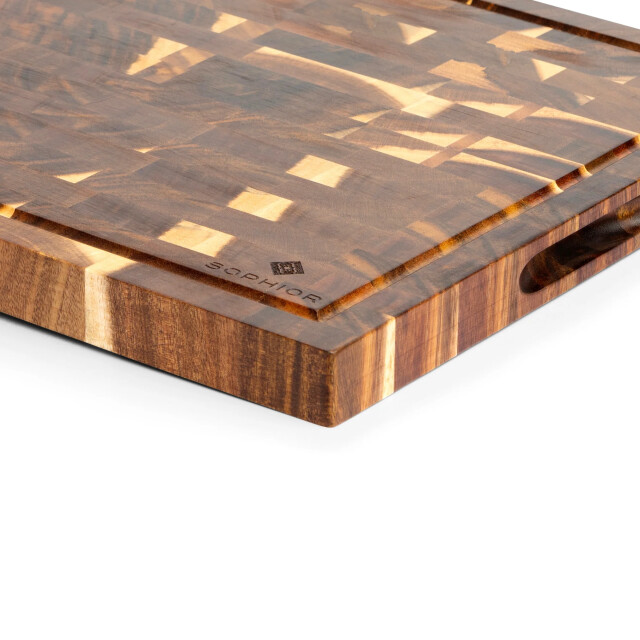 Sophior Hakblok van acacia hout met sapgeul 3201957 large
