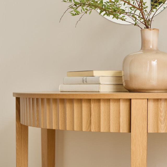 CaliCosy Afgeronde console met golf en 2 niveaus, hoogte 76 cm bologne 3205797 large