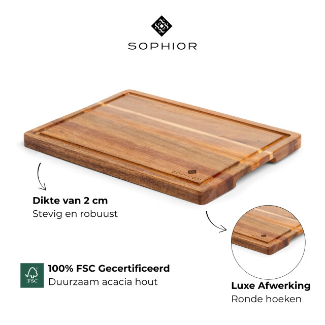 Sophior Snijplank van acacia hout 3174252 large