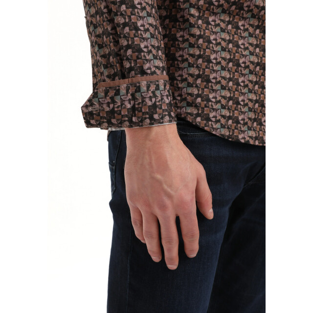 Gabbiano Heren overhemd 335735 5702 oak brown Gabbiano Overhemd 335735 5702OakBrown large