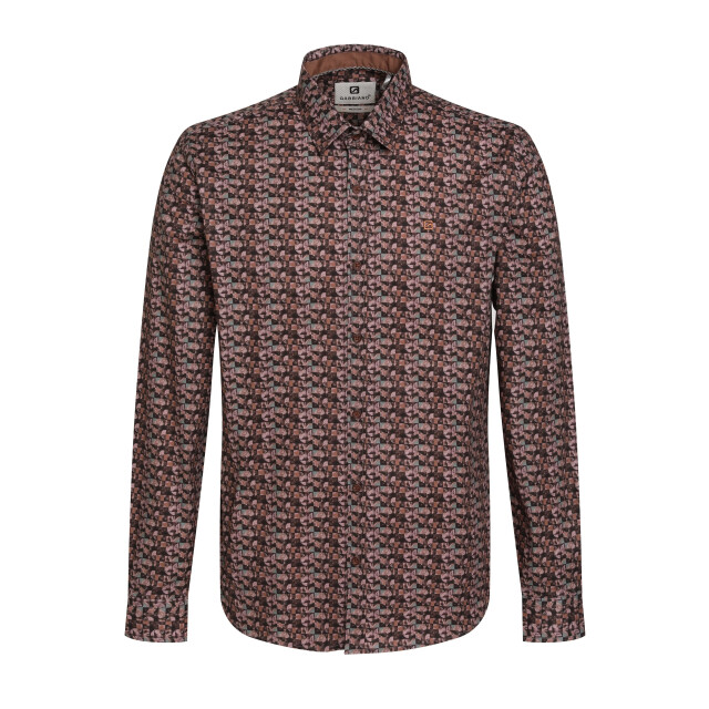 Gabbiano Heren overhemd 335735 5702 oak brown Gabbiano Overhemd 335735 5702OakBrown large