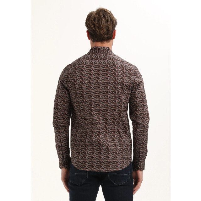 Gabbiano Heren overhemd 335735 5702 oak brown Gabbiano Overhemd 335735 5702OakBrown large