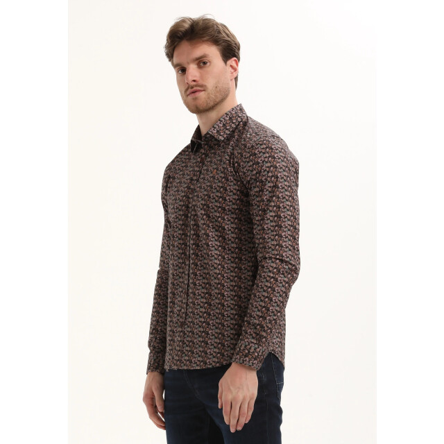Gabbiano Heren overhemd 335735 5702 oak brown Gabbiano Overhemd 335735 5702OakBrown large